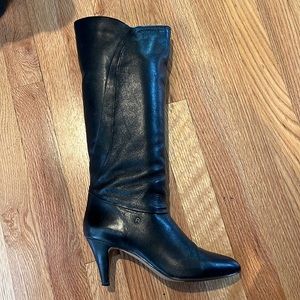 Etienne Aigner Knee high black leather boot